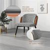 REROM Dining Chair Set of 4,Modern PU Leather Kitchen Counter Chair with Padded Seat Upholstered Lounge Chairs with Metal Legs Chairs (Color : Grey, Size : 91 * 43 * 45cm) view 3