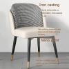 REROM Dining Chair Set of 4,Modern PU Leather Kitchen Counter Chair with Padded Seat Upholstered Lounge Chairs with Metal Legs Chairs (Color : Grey, Size : 91 * 43 * 45cm) view 4