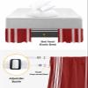 Red Striped Bed Skirt Queen Size 16 Inch Drop, Adjustable Elastic Bedskirt Dust Ruffle for Queen Bed, White Stripes Modern Abstract Art Wrap Around Bed Skirts Pleated Bed Frame Cover view 4