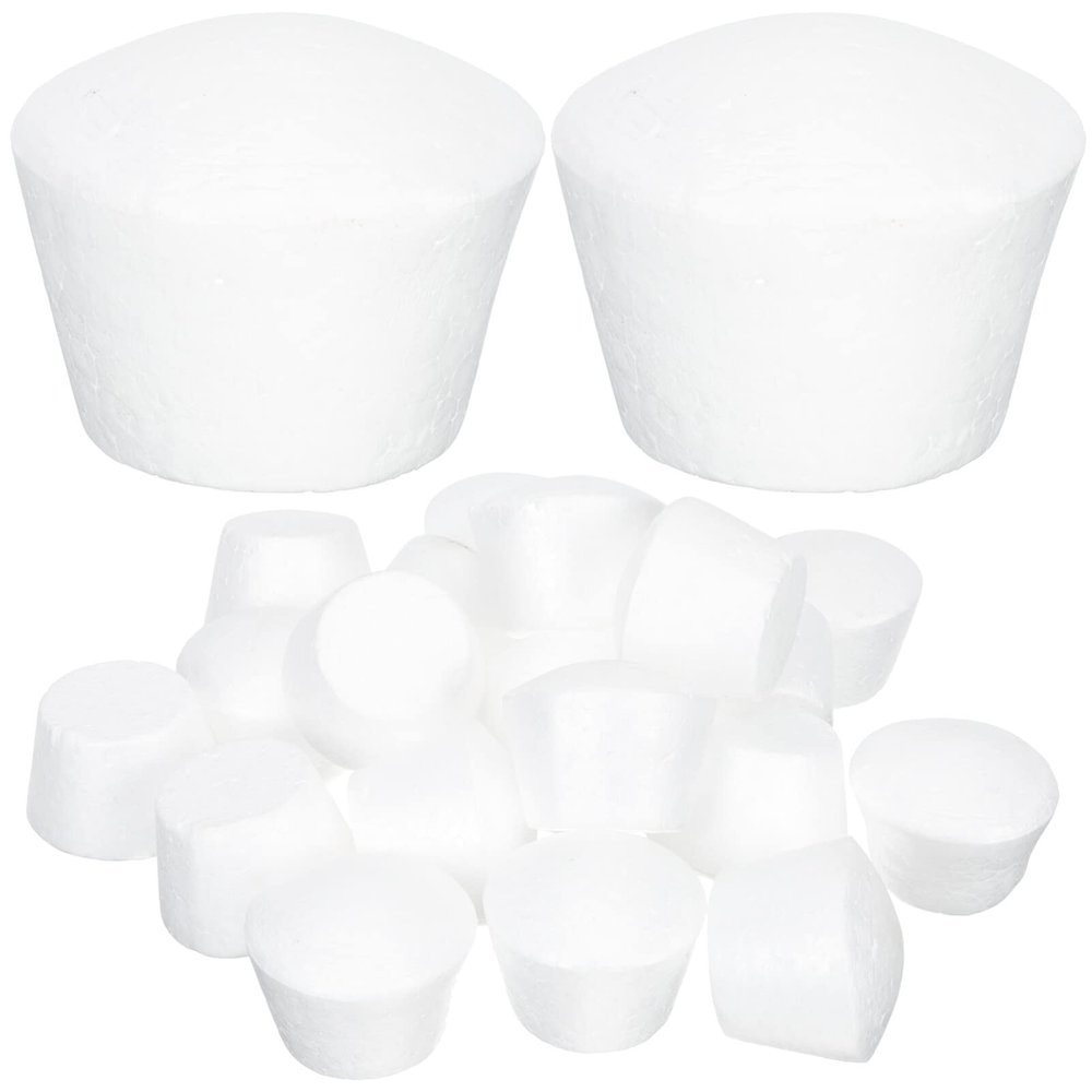 Hemoton 20Pcs Cake Dummies Set 1 Inch Foam Cupcake Models for Diy Decorating Practice Wedding Party Display and Craft