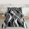 Feelyou Grey Black Stripes Comforter Set Twin Size Kids Geometric Comforter for Boys Teens Geometric Bedding Set Modern Striped Art Abstract Art Duvet Set Room Decor Quilt Boys view 2