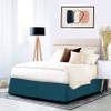 Cotton Box Pleated Bedskirts for Twin XL Size 15 Inch Easy Fit Easy Care Fade & Wrinkle Resistant, Split Corner Bedskirt Twin XL Size (80 x 39 Inch), Teal view 2