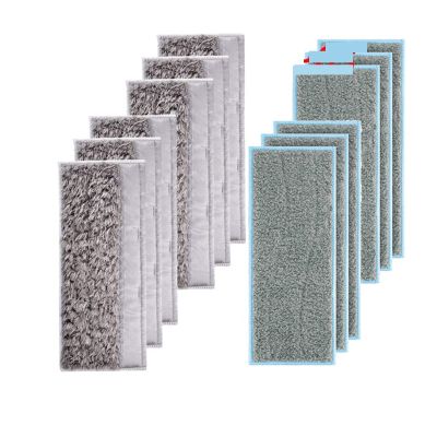 YAXRO Compatible with IRobot Braava Jet M6 Washable Mop Cloths Rags Pads Accessories Robot Vacuum Cleaner Dry Wet Mop Cleaner Cloth Rag Parts (Color : 6pcs Wet-6pcs Dry)