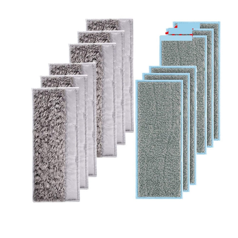 YAXRO Compatible with IRobot Braava Jet M6 Washable Mop Cloths Rags Pads Accessories Robot Vacuum Cleaner Dry Wet Mop Cleaner Cloth Rag Parts (Color : 6pcs Wet-6pcs Dry)