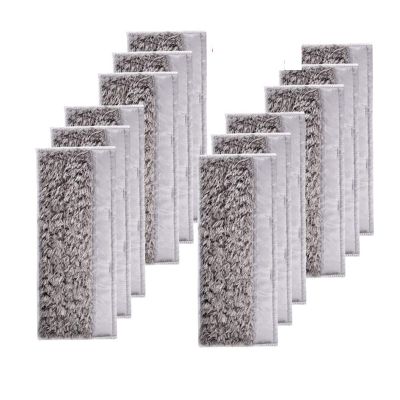 YAXRO Compatible with IRobot Braava Jet M6 Washable Mop Cloths Rags Pads Accessories Robot Vacuum Cleaner Dry Wet Mop Cleaner Cloth Rag Parts (Color : 12pcs-Dry)