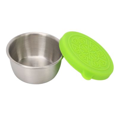 50ml Leak Proof Container, Storage Container, Beauty Salon Essential Oil Cup Portable Stainless Steel Condiment Salad Dressing Container with Lid (Color : Green)