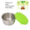 50ml Leak Proof Container, Storage Container, Beauty Salon Essential Oil Cup Portable Stainless Steel Condiment Salad Dressing Container with Lid (Color : Green) view 2