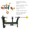 Apple Peeler, Stainless Steel Apple Corer Slicer Peeler Heavy Duty Corer Clamp Base Apple Peeler Slicer Corer for Orange Pear Peeling view 2
