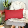 Apolena Boho-Chic Decorative Single Throw Pillow Cover Solid Jacquard 12" x 20" Red Lumbar Pillowcase for Couch, Bedding view 1