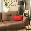 Apolena Boho-Chic Decorative Single Throw Pillow Cover Solid Jacquard 12" x 20" Red Lumbar Pillowcase for Couch, Bedding view 3