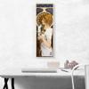 ARTCANVAS Feather Blue Brown Canvas Art Print Stretched Framed Painting Picture Poster Giclee Wall Decor by Alphonse Mucha - 36" x 12" (0.75" Deep) view 2