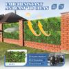 ECOOPTS 40"x40" Faux Ivy Privacy Fence Screen Artificial Boxwood Panels Topiary Hedge Plants for Indoor Outdoor Decoration, 9 Mixed Leave, 28 Packs view 2