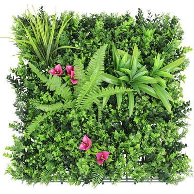 ECOOPTS 20"x20" Faux Ivy Privacy Fence Screen Artificial Boxwood Panels Topiary Hedge Plants for Indoor Outdoor Decoration, 12 Mixed Leaves, 11 Packs