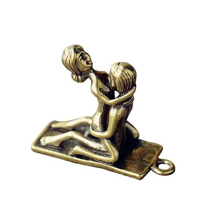 Brass luck mascot pendant Copper exorcism Amulet keychain Small ornaments (4)
