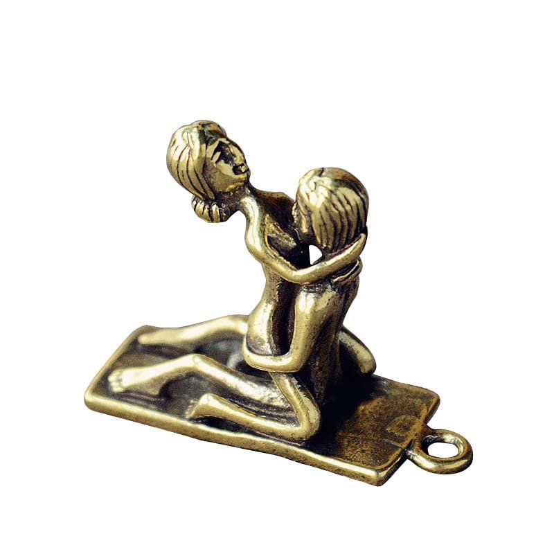 Brass luck mascot pendant Copper exorcism Amulet keychain Small ornaments (4)
