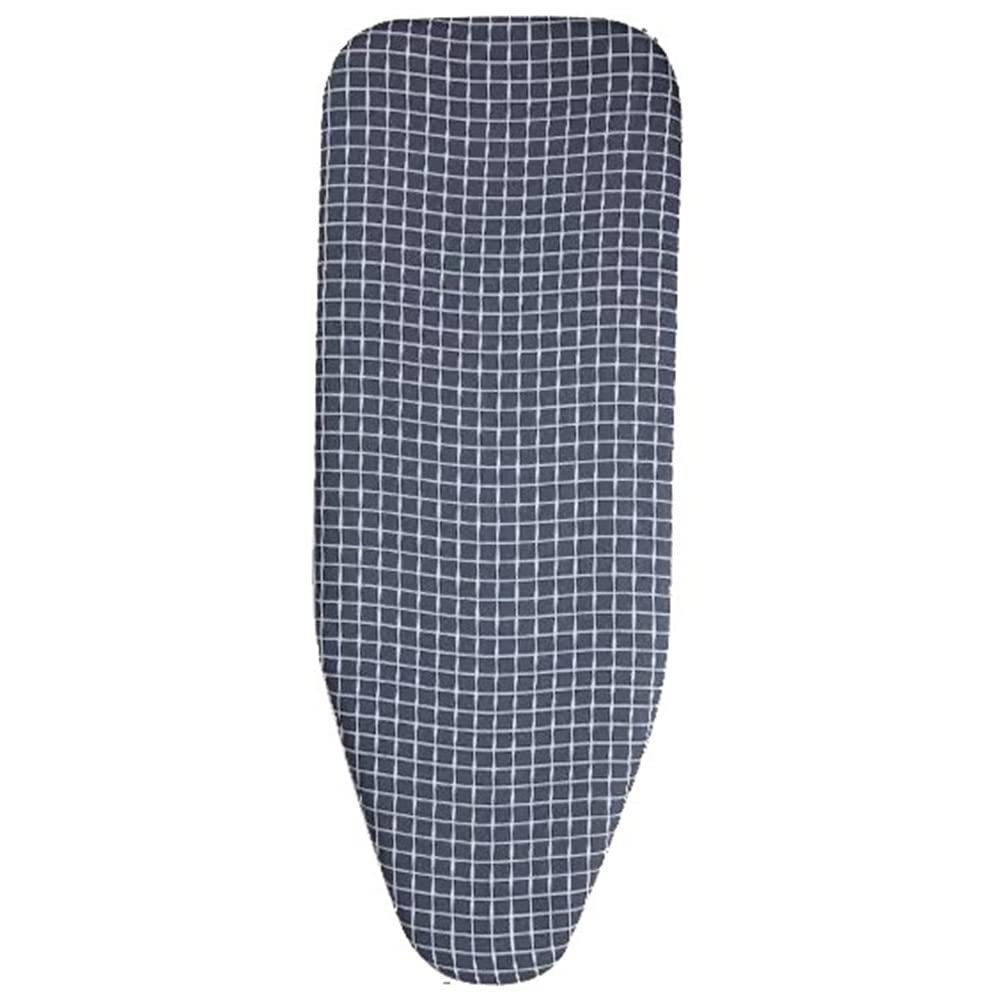 ZJIEX Standard Ironing Board Cover, Replacement Iron Board Cover with Thick Padding, 100% Cotton Cover, Drawstring Tightening, Easy to Install (Color : Blue Grid, Size : 110x34cm/43x13in)