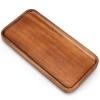 Acacia Wood Platters Small 12"x6" Long Charcuterie Board Rectangle Decorative Tray Wooden Serving Platter for Food Appetizer Cake Plates Kitchen Dish Cheese Boards Rectangular Snack Dessert Trays view 1