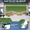 ECOOPTS 20"x20" Faux Ivy Privacy Fence Screen Artificial Boxwood Panels Topiary Hedge Plants for Indoor Outdoor Decoration, 11 Mixed Leaves, 6 Packs view 3