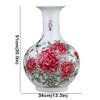 DYPASA Dry Flower Arrangement Hand-Painted Peony Ceramic Vase Chinese Style Large Vase Decoration for Living Room Decoration, Very Suitable for Collection and Gift Flower Vase view 2