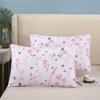 WINLIFE 100% Cotton Pillowcases Standard Size Pink Floral Bees Printed Pillow Cover 2 Pack, Super Soft Envelope Closure Pillow Case (Standard, 20"x26") view 1
