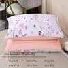 WINLIFE 100% Cotton Pillowcases Standard Size Pink Floral Bees Printed Pillow Cover 2 Pack, Super Soft Envelope Closure Pillow Case (Standard, 20"x26") view 2