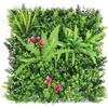 ECOOPTS 20"x20" Faux Ivy Privacy Fence Screen Artificial Boxwood Panels Topiary Hedge Plants for Indoor Outdoor Decoration, 12 Mixed Leaves, 6 Packs view 1