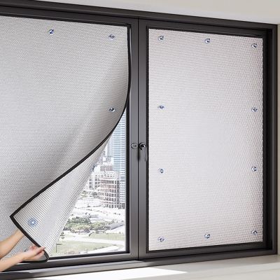 99% Anti UV Heat Control Window Tinting Film,100% Light Blocking Insulation Film,Aluminum Foil Sun Visor,Reflective Window Film,Nighttime Daytime Privacy Film,for Glass Windows (47''x83'')