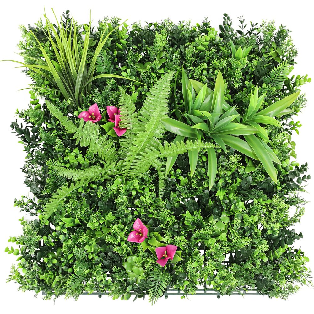 ECOOPTS 20"x20" Faux Ivy Privacy Fence Screen Artificial Boxwood Panels Topiary Hedge Plants for Indoor Outdoor Decoration, 12 Mixed Leaves, 28 Packs