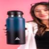 PLA Aqua Bottle 40 oz | Black & Blue Ombre | Vacuum Insulated | Stainless Steel Water Bottle | Leak Proof | Reusable with Lid | Wide Mouth Water Bottle | Sport | Travel | Hot & Cold view 3
