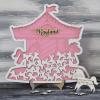 Personalized Wedding Wooden Guest Book: Acrylic Wooden Custom Name Guest Book Alternative Inserts Box DIY Rustic Wedding Heart Drop Guest Book for Anniversary Wedding Decor (Carousel) view 1