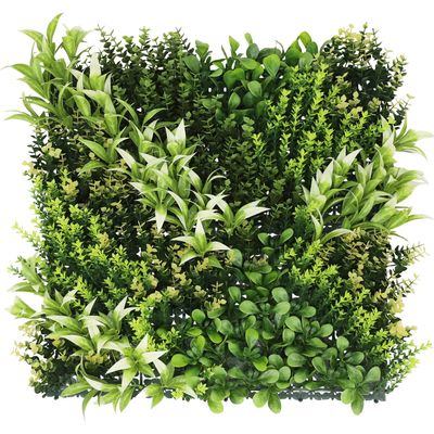 ECOOPTS 20"x20" Faux Ivy Privacy Fence Screen Artificial Boxwood Panels Topiary Hedge Plants for Indoor Outdoor Decoration, 13 Mixed Leaves, 24 Packs