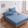 OBONG 100% Cotton Fitted Sheet Full Size Combed Pure Natural Cotton Fade Resistant Bed Linen Soft Silky Sateen Weave Bedspreads (Color : Yellow, Size : 120x200cm+25cm) view 4