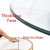 WORDFUN 14-40'' Round Glass Table Tops, 1/4" Thick Tempered Polished Edge, Premium Round Circular Plate Glass, with Flat Polished Edge, for Dining Table, Coffee Table view 3