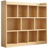 's Bookshelf Solid Wood Shelf, School Small Pine Bookcase Low Cabinet, Bay Window Locker MINGPING (Color : Arc 3layers 100x120x24cm) view 1