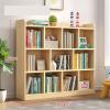 's Bookshelf Solid Wood Shelf, School Small Pine Bookcase Low Cabinet, Bay Window Locker MINGPING (Color : Arc 3layers 100x120x24cm) view 2