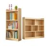 's Bookshelf Solid Wood Shelf, School Small Pine Bookcase Low Cabinet, Bay Window Locker MINGPING (Color : Arc 3layers 100x120x24cm) view 3