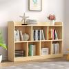 's Bookshelf Solid Wood Shelf, School Small Pine Bookcase Low Cabinet, Bay Window Locker MINGPING (Color : Arc 3layers 100x120x24cm) view 4