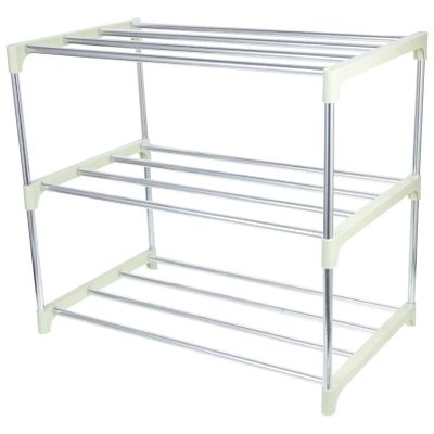 Zerodeko Stainless Steel Shoe Rack Organizer Space-saving Storage for Entryway and Closet and Stylish Multi-shelf Design Easy Assembly Elegant Nordic Finish