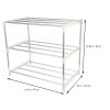 Zerodeko Stainless Steel Shoe Rack Organizer Space-saving Storage for Entryway and Closet and Stylish Multi-shelf Design Easy Assembly Elegant Nordic Finish view 3