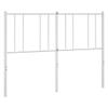 vidaXL Classic White Metal Headboard, Powder-Coated Steel Construction, Easy Assembly Required, Suitable for 59.1" Mattress, Provides Excellent Back Support view 1