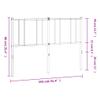 vidaXL Classic White Metal Headboard, Powder-Coated Steel Construction, Easy Assembly Required, Suitable for 59.1" Mattress, Provides Excellent Back Support view 3