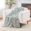 Berkshire Blanket Peanuts VelvetLoft Cute Character Snoopy Plush Throw Blanket,Peanuts Snoopy & Woodstock New Flower and Bees Sage,Throw 55 in x 70 in (Official Peanuts Product) view 1