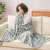 Berkshire Blanket Peanuts VelvetLoft Cute Character Snoopy Plush Throw Blanket,Peanuts Snoopy & Woodstock New Flower and Bees Sage,Throw 55 in x 70 in (Official Peanuts Product) view 3