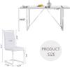 Btikita Dining Table Chairs Set for 4, Modern 55" Rectangular Kitchen Table with Leather Padded Chairs 5 Piece Dining Table Set for Dining Room (White, White Table + 6 Chairs) view 4