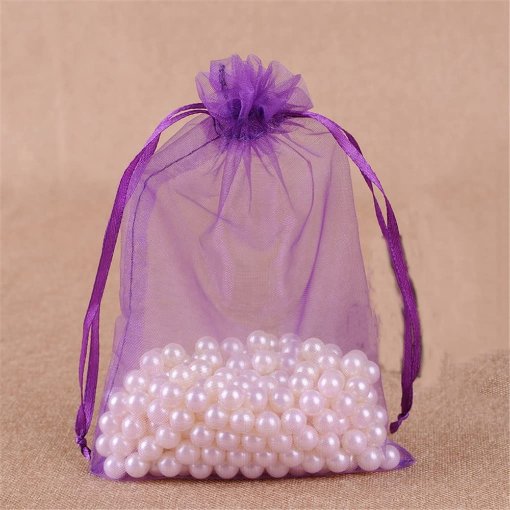 Hamthuit 100 Pcs/Lot 30X40 Cm Big Drawstring Organza Bags for Wedding Packaging Storage Bag