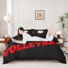 Volleyball Kids Duvet Cover Set Twin Size,Ball Sports Games Competition Bedding Set,Boys Girls Adults Room Decor,Modern Fashion Simple Style Comforter Cover,Black White Quilt Cover,1 Pillowcase view 2