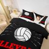 Volleyball Kids Duvet Cover Set Twin Size,Ball Sports Games Competition Bedding Set,Boys Girls Adults Room Decor,Modern Fashion Simple Style Comforter Cover,Black White Quilt Cover,1 Pillowcase view 3