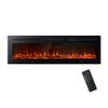 oneinmil Electric Fireplace, 50 inch Wide Recessed/Wall Mounted Electric Fireplace, Remote Control with Timer 12 Adjustable Color Flame, Remote Control,with Crystal Stone, 750/1500W view 1
