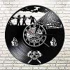 Kitchen Clocks Wall Fire Department Office Modern Vintage Fire Department Rescue Silhouette LED Light Wall Clock Diameter 30cm Clock view 4