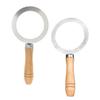 UPKOCH 2pcs Stainless Steel Milk Cup Baking Ring Wooden Handle Rim Covers for Espresso Coffee and Milk Tea Practical Baking Accessory for Cafes and Dessert Shops view 1